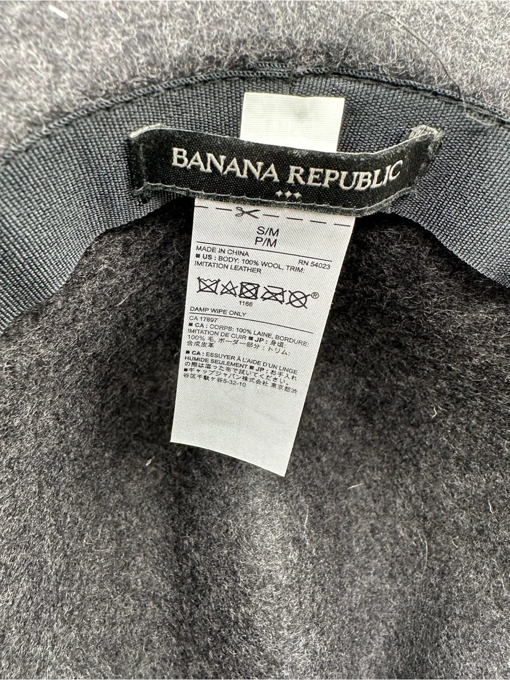 Banana Republic Wool Felt Wide Brim Fedora Hat Women S Charcoal Gray